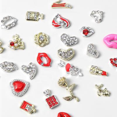 China Nail Art New Valentine's Day Nail Diamond Ornament For Nail Art Decorations 520 Alloy Drill Rhinestone Colorful Accessories for sale