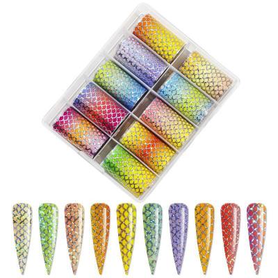 China Nail Art Decoration Wholesale Leopard nail stickers beauty sky transfer paper for art decoration mermaid pattern nail sky diy foil for sale