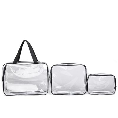 China Fashionable Waterproof Makeup Bag Large Capacity Storage Transparent Cosmetic Bag For Lady Outdoor Toiletry Bag for sale