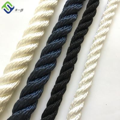 China China verdrehen 3 Strang-Nylonseil 20mm weiße Marine Ropes For Sale zu verkaufen