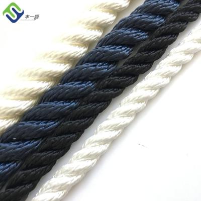 China 3 Strand Marine Nylon Rope 1 Inch Twisted Polyamide Fiber Rope For Marine 25mm for sale