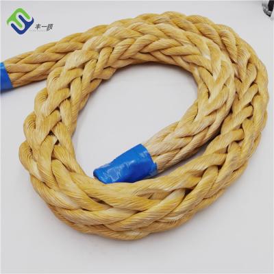 China HMPE Rope 12 Strand Braided Synthetic UHMWPE Winch Rope for sale