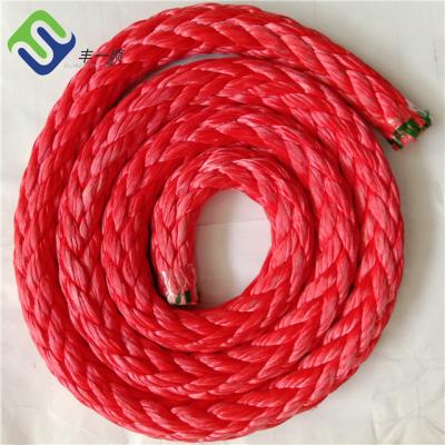 China 56mm Diameter Braided Synthetic Rope 12 Strand Uhmwpe Marine Ropes for sale