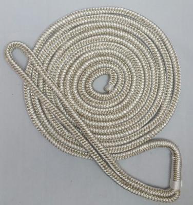 China 1/2 ′′ X 15 ′′ Dock Lines Marine Doppel geflochtenen Nylon Dock Line mit 12 ′′ Eyelet zu verkaufen