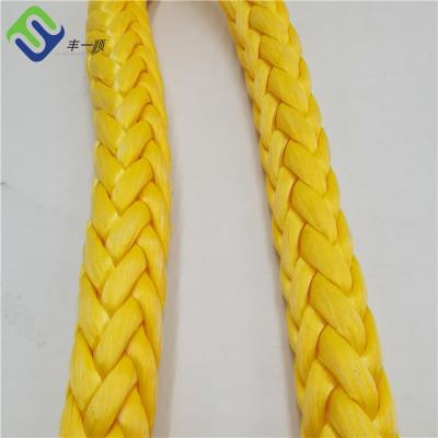 China High Quality Synthetic Winch Rope 12 Strands Synthetic Uhmwpe Rope For Ship Boat for sale