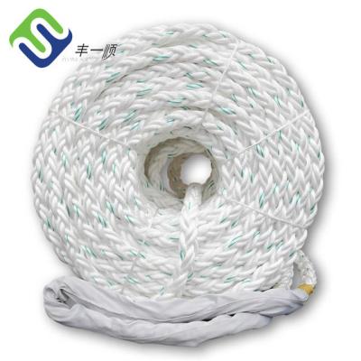 China 40mm - 200mm PP Danline Rope / 8 Strand Polypropylene Rope Customized Length for sale