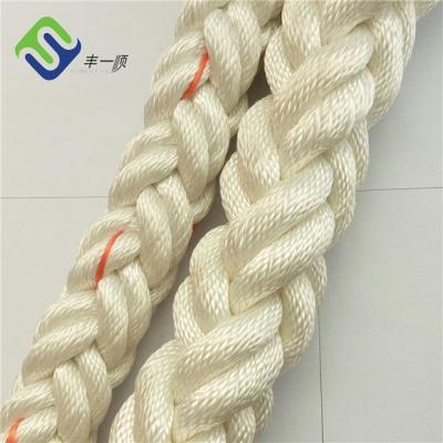 China Customized 8 Strand Nylon Rope 40mm Hawser Marine Boat Mooring Lines for sale