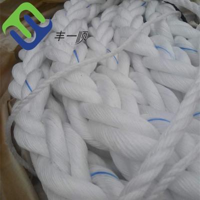 China 46mm polipropileno Marine Rope For Mooring Ship branca da corda de 8 PP da costa à venda