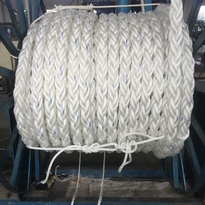 China Drijvend Schip 8 Bundelpp Kabel Marine Mooring Polypropylene Braided Rope Te koop