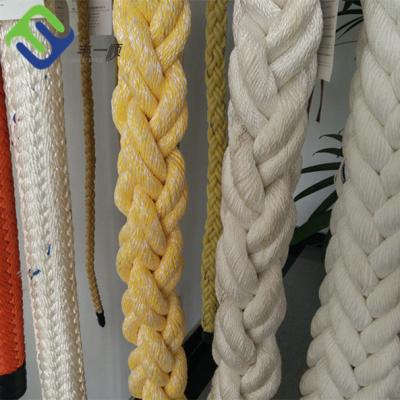 China Slijtageweerstand 8 de Kabel hoge hardnekkigheid Marine Braided Poly Rope van de Bundelpolyester Te koop