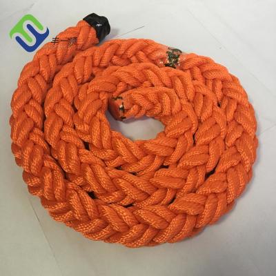 Chine Corde résistante à l'usure de polyester de 8 brins 48mm - 96mm Marine Mooring Boat Rope à vendre