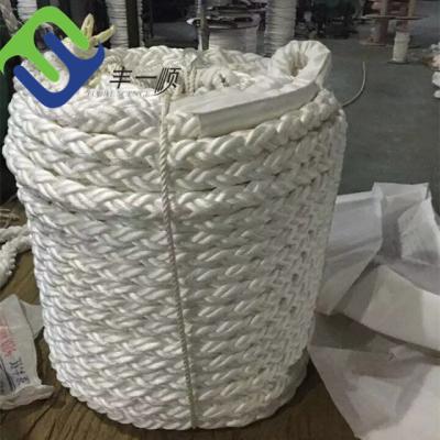 Chine élongation Marine Ship Mooring Rope de corde de polyester de brin du diamètre 8 de 52mm basse à vendre