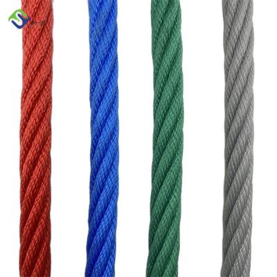 China Outdoor Children Play Cargo Rope 16mm 6-Strand Playground Polyester Combination Rope + FC for sale