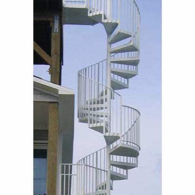 China Modern ECT 2023 Stringer Spiral Staircase Steel Modern Outdoor Steel Stairs for sale