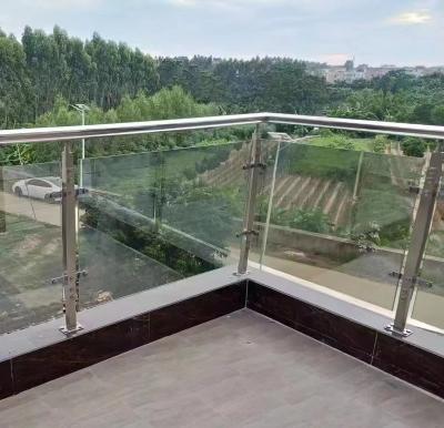 China Clean Staircase Balcony Balusters Stainless Steel Glass Fence Post for sale