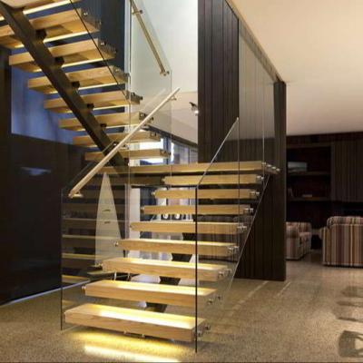 China ECT 2023 Modern Stringer Stair Kits Portable Wooden Mono Staircase for sale