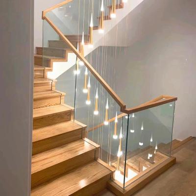 China ECT 2023 Modern Custom Inooor Soild High Quality Modern Wooden Staircase for sale