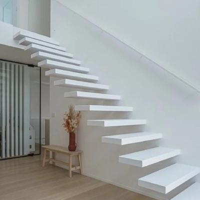 China ECT 2023 Modern High Quality Cantilever Stairs Glass Folding Stairs Design for sale