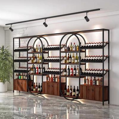 China Luxury Liquor Store Design Wine Display Rack Wine Store Furniture Wine Stored Shelves For Stores Interior Design for sale