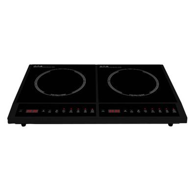 China Safety Feature Low Price Push Button Countertop 2 Hob Electric Induction Cooker for sale