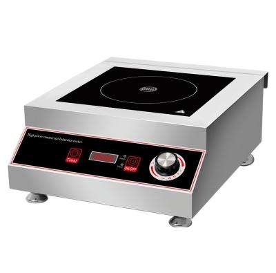 China Commercial Flat Electromagnetic Electric Pan Detection Stove Kitchen Induction Cooker 5000W 2 Stages Heating Stove For Soup for sale