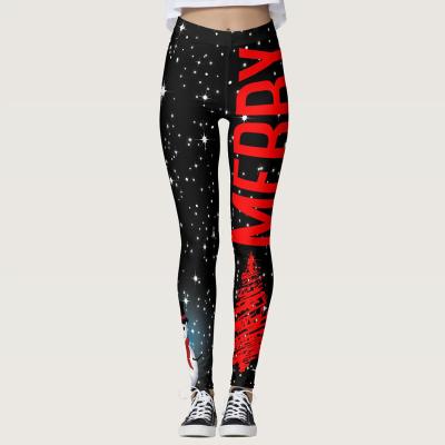 China Antibacterial Wholesale Yoga Pants Yoga Wear Legging Sports Pants Customized Christmas Fitness Legging for sale