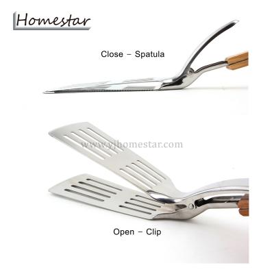 China Easily cleaned 2 in 1 multifunctional BBQ spatula tongs for sale