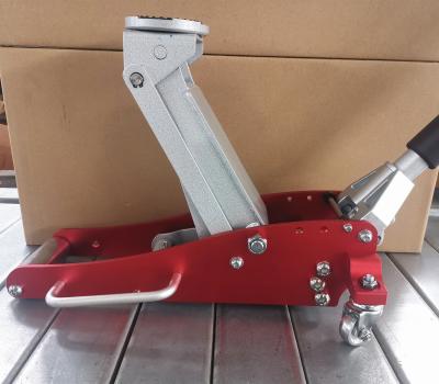 China 1.5ton PITTSBURG Hybrid Aluminum Steel Racing Jack Oxidation Hybrid Aluminum Steel Red Color Double Pump for sale