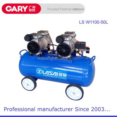 China Hot Sale 1.5HP 50L Mini Dental Oil Free Portable Air Compressor for sale