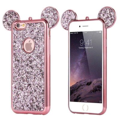 China Beautiful Stylish Glitter Plated Phone Case For iPhone 7/8 Cover Devices For Girls for sale