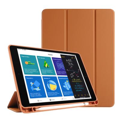 China Anti-scratch Leather Case For iPad 10.2 Rugged Cover With Pencil Holder Shock Proof Case for sale