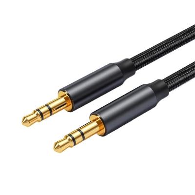 China SOTAKO Premium Nylon Microphone Jack 3.5 Audio Cable 3.5mm Male To Aux Cable. male car stereo for car cell phone headset speaker for sale