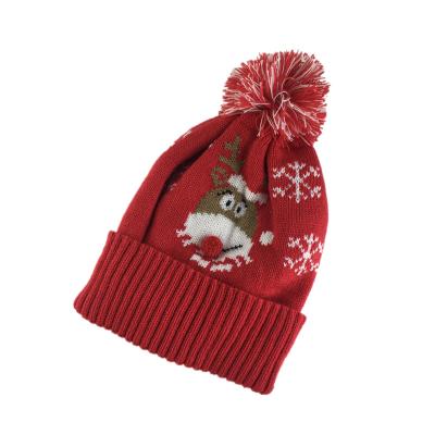 China Newcomer Navidad Pom Christmas Gift My First New Year's COMMON 2022 Variety Merry Christmas Personalized Knitted Hat Kiss Me for sale