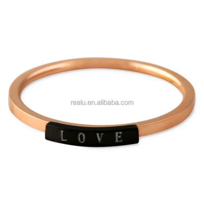 China CLASSIC Jewelry 2022 Real U Fashion Stainless Steel Jewelry Engraved Name Bracelet Personalized Bangle Bracelet for sale