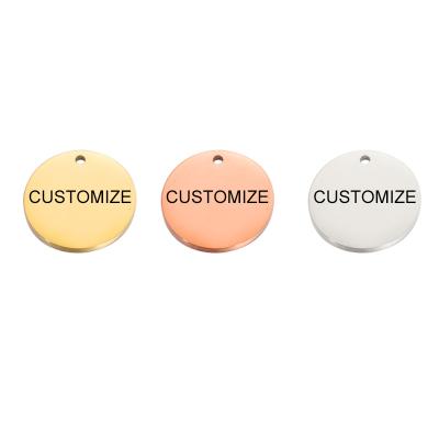 China Custom Real U Hypoallergenic Jewelry Tags For Jewelry Making Stainless Steel Jewelry Tag Custom Laser Engraved Logo Charm Holiday Gifts for sale