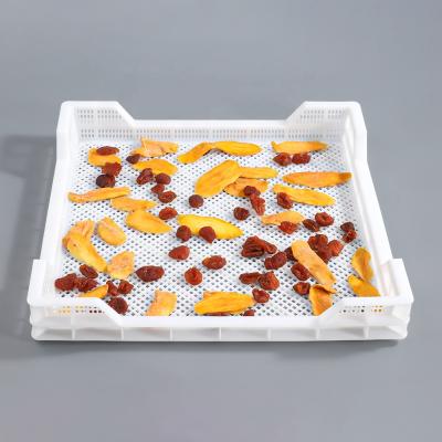 China Required Food Drying Equipment Mesh Vented Stackable Plastic Drying Tray For Mango Dehydrator for sale