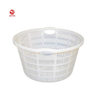 China Mesh Logistic Distribution Ideal Choice Round Stackable Vented Plastic Crate For Fruits And Vegetables for sale