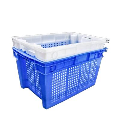 China Large capacity solid PE box stackable plastic agriculture crate for vegetable and fruit for sale