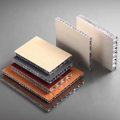 China Honeycomb core lightweight wood aluminum sandwich PE PVDF 12mm grain composite panel in cheap price for sale