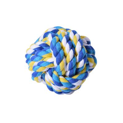 China Viable Ice Cream Bite Ball Dog Yarn Ball Knot Training Tour Ball In Puppy Interactive Toy for sale