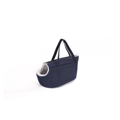 China Best Price Fashion Trend Sustainable Soft Pet Bag Denim Portable Carrier Bag for sale