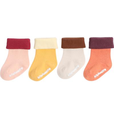 China Custom Cheap Breathable Newborn Cotton Baby Booties QUICK DRY Spring and Autumn Anti Slip Socks Wholesale for sale