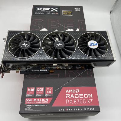 China New Workstation Rumax Brand XFX AMD 6700XT GDDR6 192bit 16000mhz RX 6700 XT 12GB Graphics Cards for sale