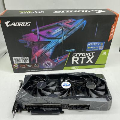 China Workstation Rumax Aorus Master 3070 Gaming 8G Graphics Card With 8GB GDDR6 Memory Support OverClock for sale