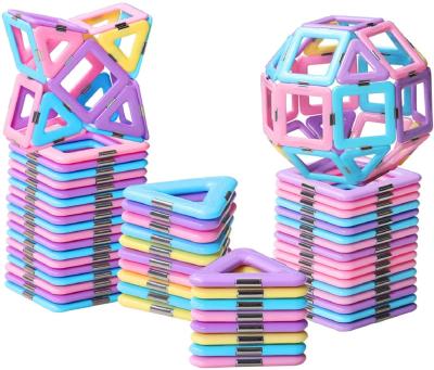 China 76PCS Building Toy Castle Learning Magnetic Tiles Building Blocks Toys For Boys Girls Gifts for sale