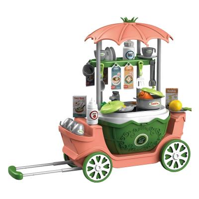 China Cooking Food Kitchen Car Pretend Play Set Toys 4 in 1 Food Kitchen Cooking Car Pretend Play Set Toys for Kids for sale