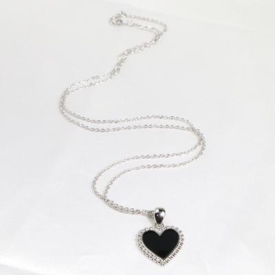 China Europe and America elegant and popular pendant necklace heart-shaped necklace ladies sterling silver fine jewelry necklace for sale