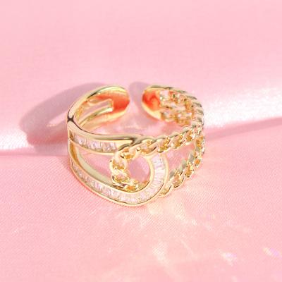 China CLASSIC Hot Sale Fashion Jewelry Rings Customized Couples Ring Gold Plated Open Resizable Couples Rings for sale