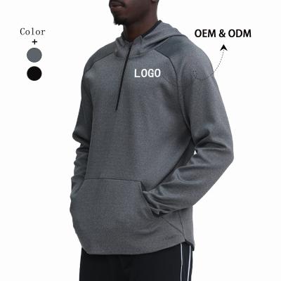 China Wholesale Custom Gym Breathable Workout Sportswear Full Zip Hoodie Men Gym Pullover Hoodies For Fitness for sale