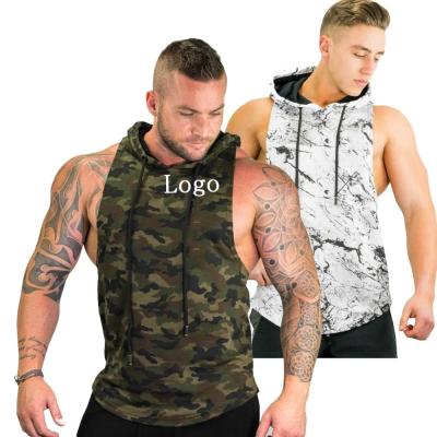 China Antibacterial Activewear Camouflage Hoodie Fitness Workout Sleeveless 2020 Men Invest Slim for sale